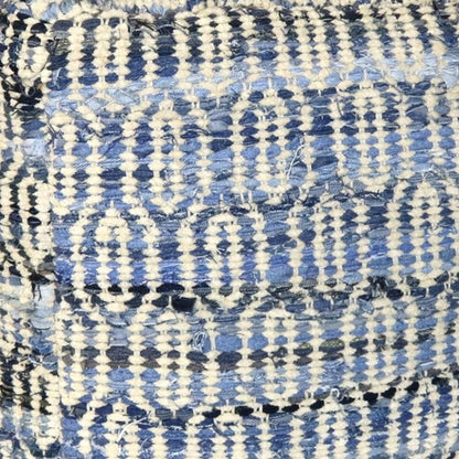 Blue Bohemian Square Pouf