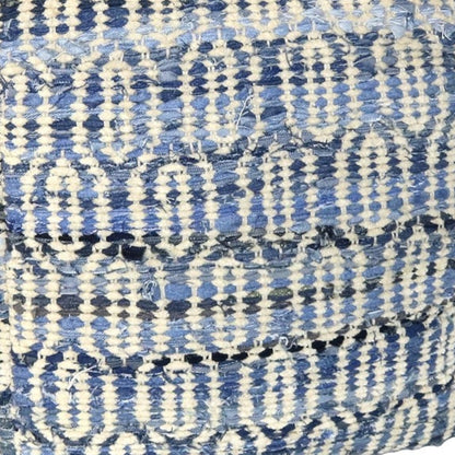 Blue Bohemian Square Pouf