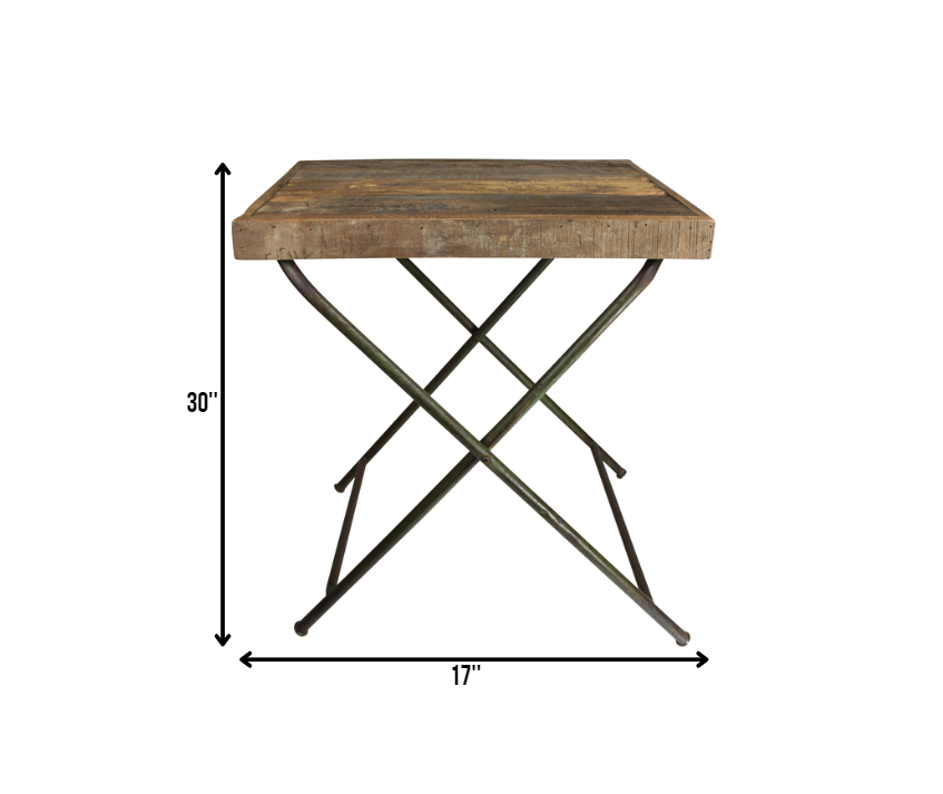 Reclaimed Wood Folding Table