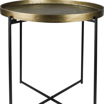 Gold Metal Tray Top Table