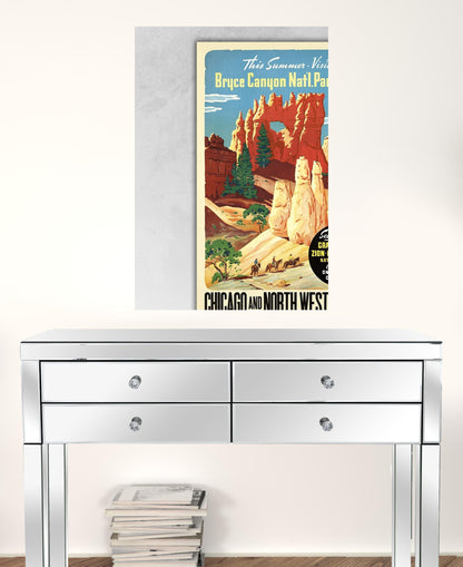 Vintage 1950S Bryce Canyon National Park Unframed Print Wall Art