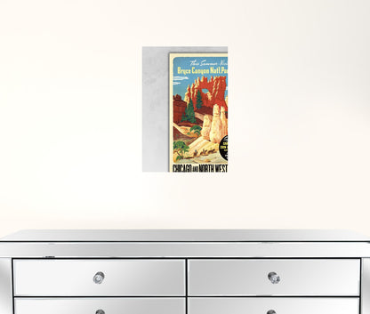 Vintage 1950S Bryce Canyon National Park Unframed Print Wall Art