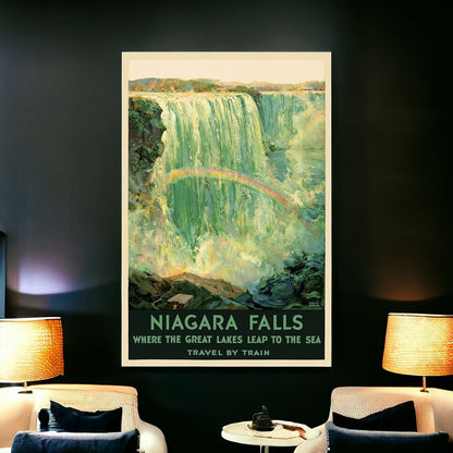 20" X 30" Niagra Falls New York C1920S Vintage Travel Poster Wall Art