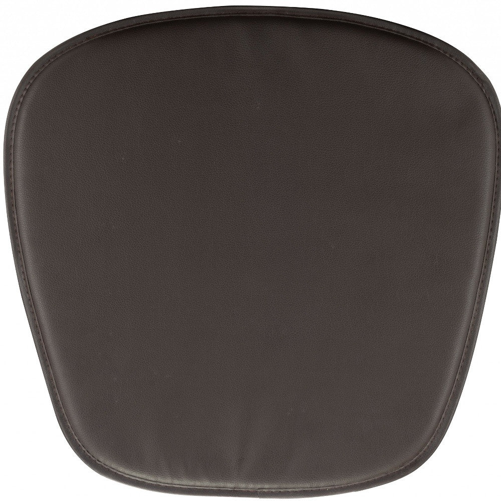 17" X 17" Espresso Synthetic Solid Color Dining Chair Cushion Seat Cushion