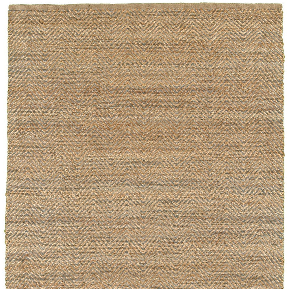 8' X 10' Brown Dhurrie Hand Woven Area Rug