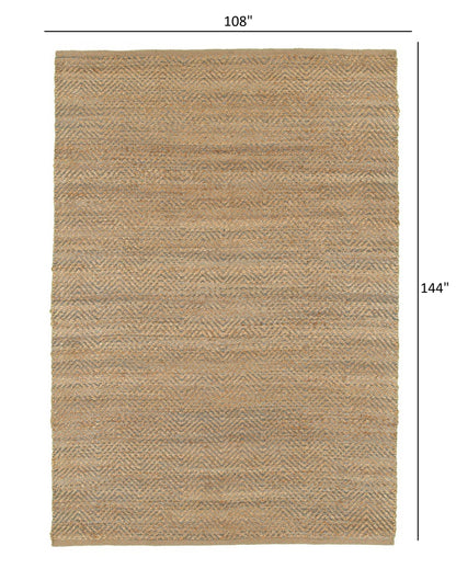 8' X 10' Brown Dhurrie Hand Woven Area Rug