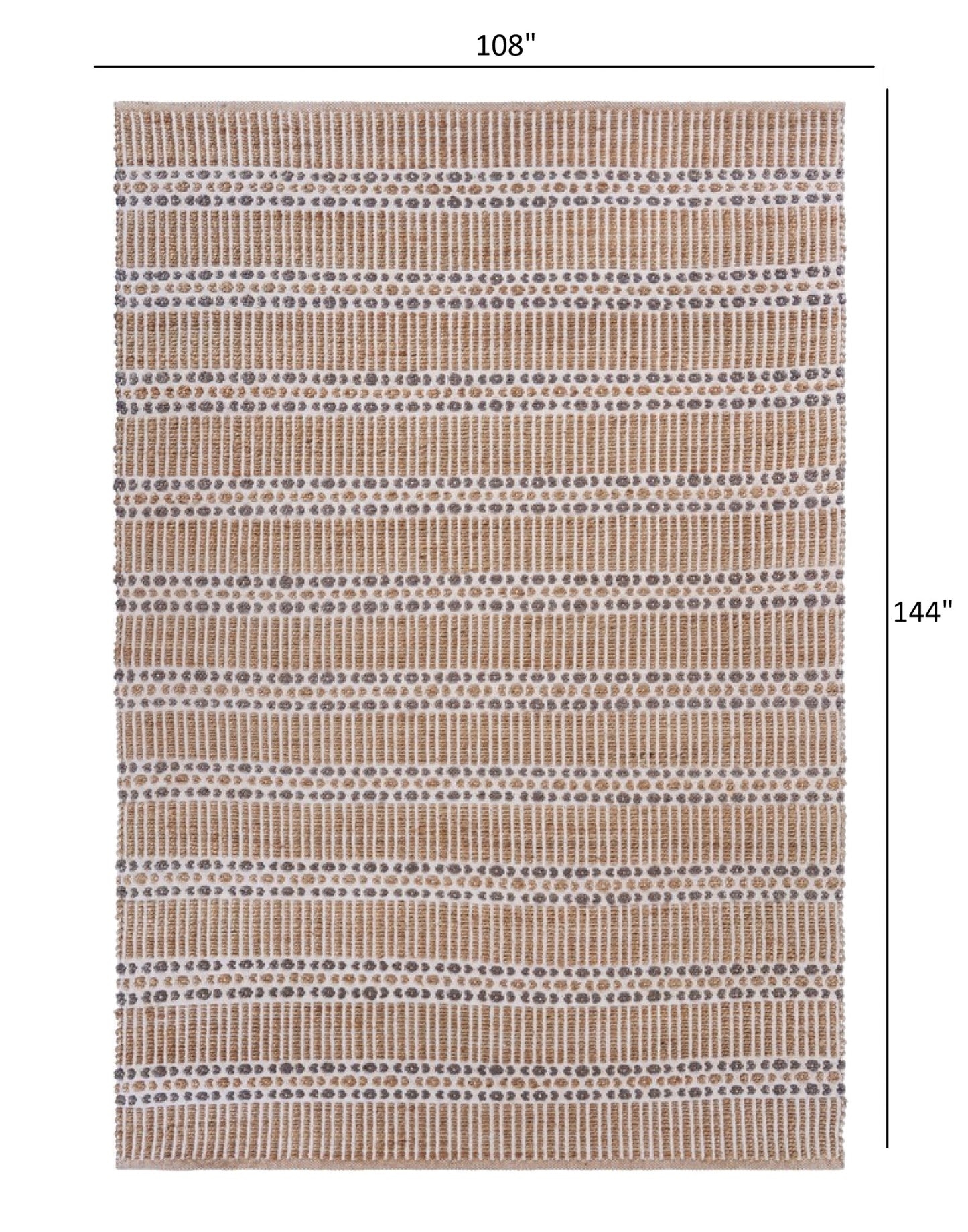 8' X 10' Gray And Ivory Dhurrie Hand Woven Area Rug