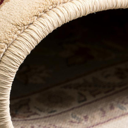 3’ x 10’ Cream and Blue Traditional Runner Rug
