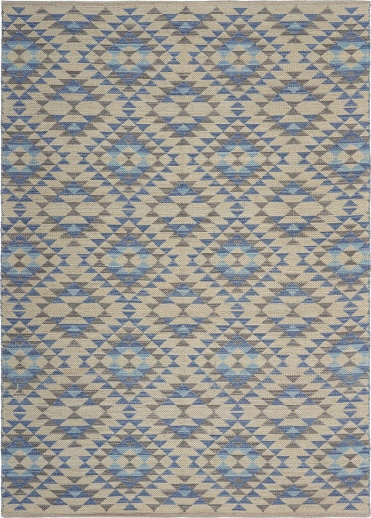 3’ x 5’ Blue Decorative Lattice Area Rug
