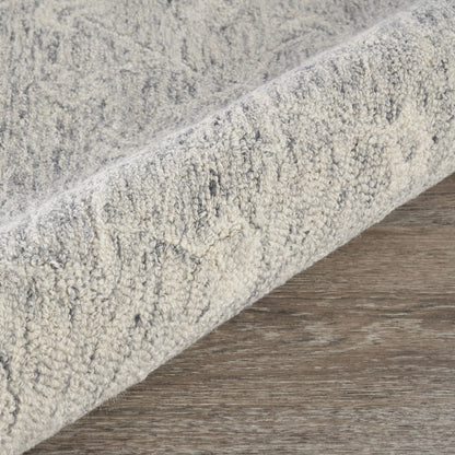 7’ x 9’ Gray Floral Finesse Area Rug