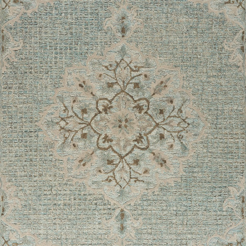 5' X 8' Blue Wool Hand Tufted Area Rug
