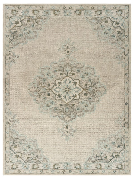 8' X 10' Ivory Wool Dhurrie Handmade Area Rug