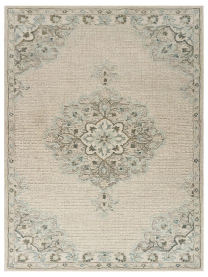 8' X 10' Ivory Wool Dhurrie Handmade Area Rug
