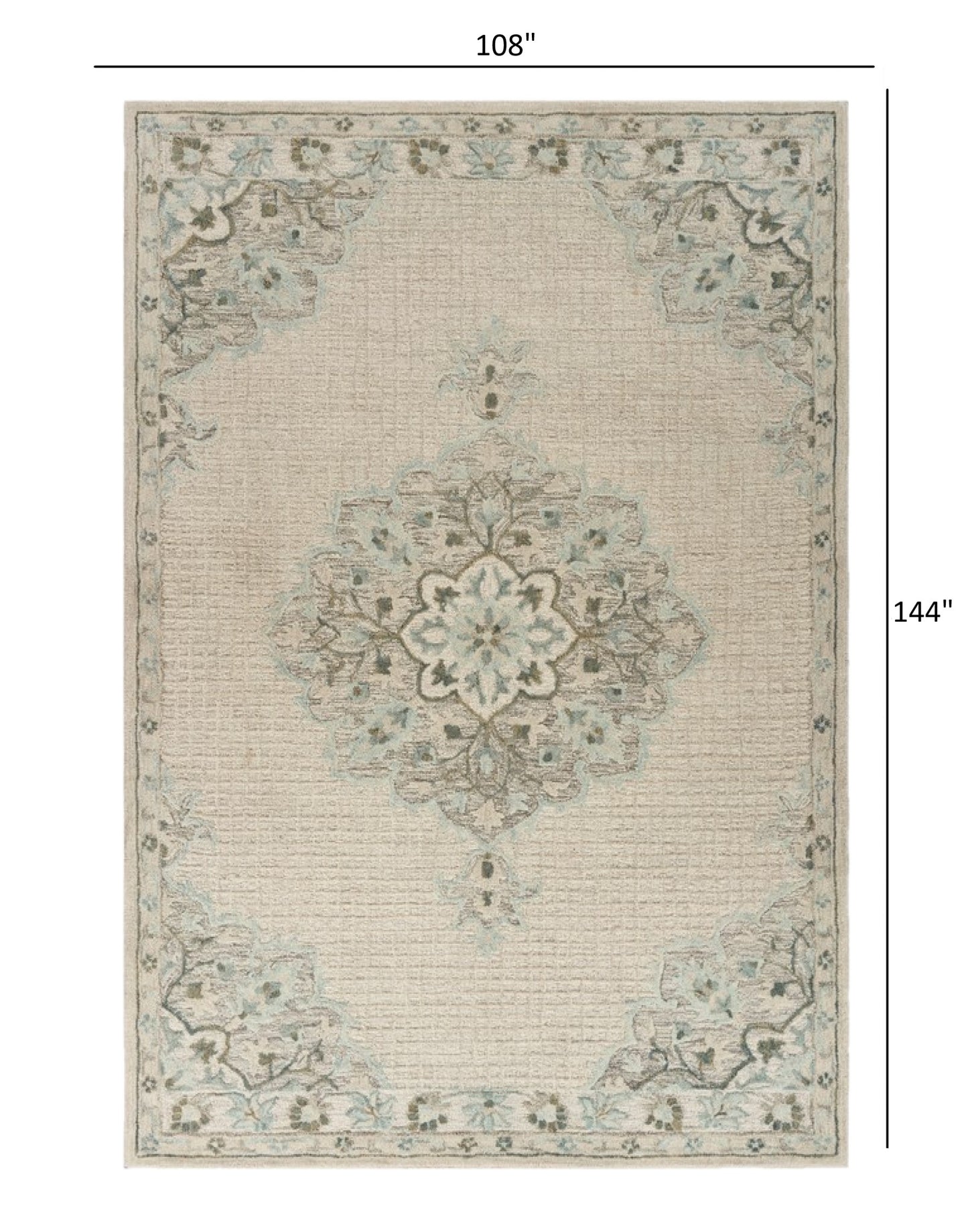 8' X 10' Ivory Wool Dhurrie Handmade Area Rug
