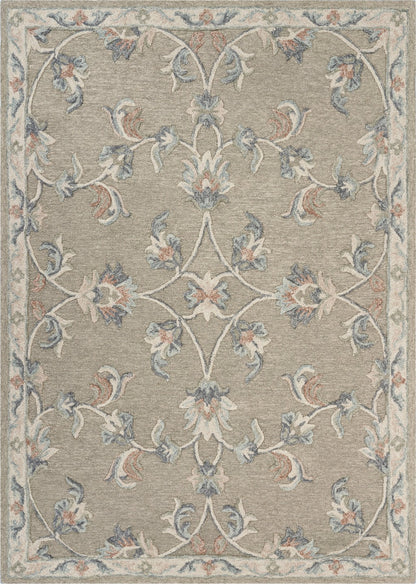 7' X 9' Gray Wool Hand Tufted Area Rug