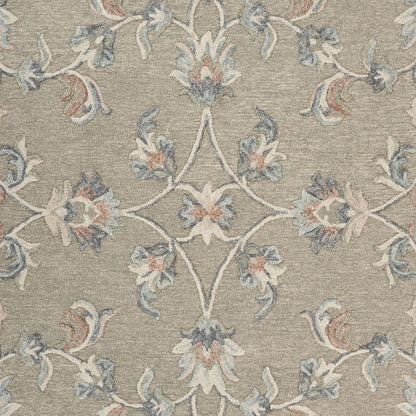 7' X 9' Gray Wool Hand Tufted Area Rug