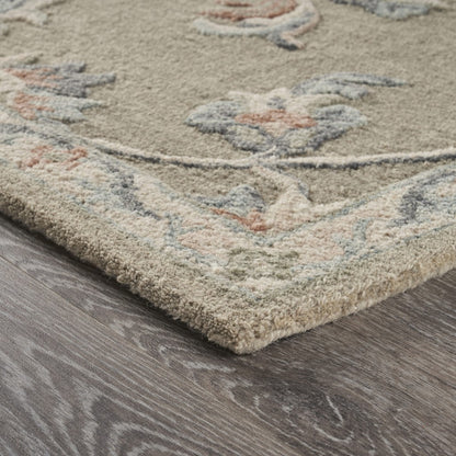 7' X 9' Gray Wool Hand Tufted Area Rug