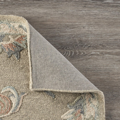 7' X 9' Gray Wool Hand Tufted Area Rug