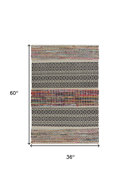 3’ x 5’ Colorful Traditional Chindi Area Rug