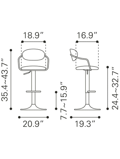 24" White And Gold Steel Swivel Low Back Counter Height Bar Chair With Footrest