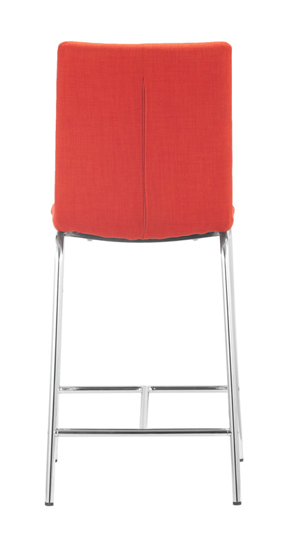 Set Of Two 39" Tangerine Low Back Chairs With Footrest