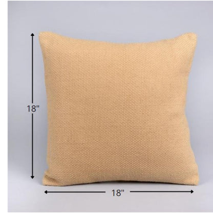 Pale Natural Textured Weave Throw Pillow