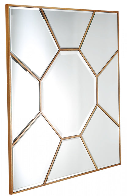 Gold Square Accent Metal Mirror