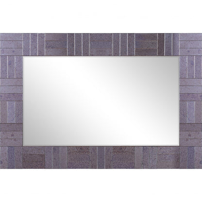 Gray Rectangle Accent Glass Mirror