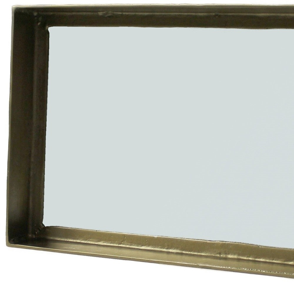 Gold Cast Aluminum Rectangular Mirror