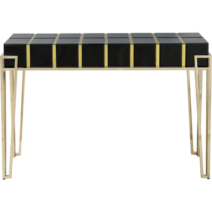 Gold and Black Sqaured Console Table