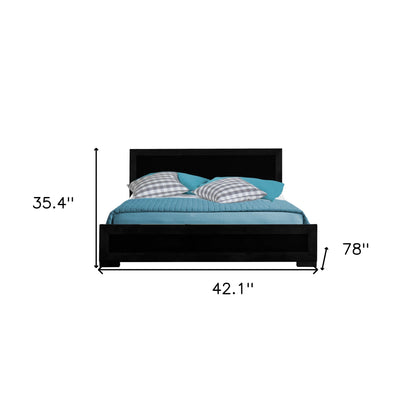 Cherry Wood Queen Platform Bed