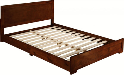 Cherry Wood Queen Platform Bed