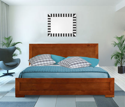 Cherry Wood Queen Platform Bed