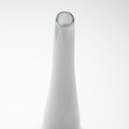 21" Heavenly Taupe and Gray Handblown Spunglass Vase