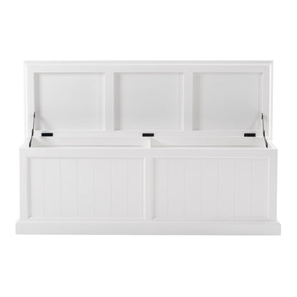 55" White Solid Wood Chest