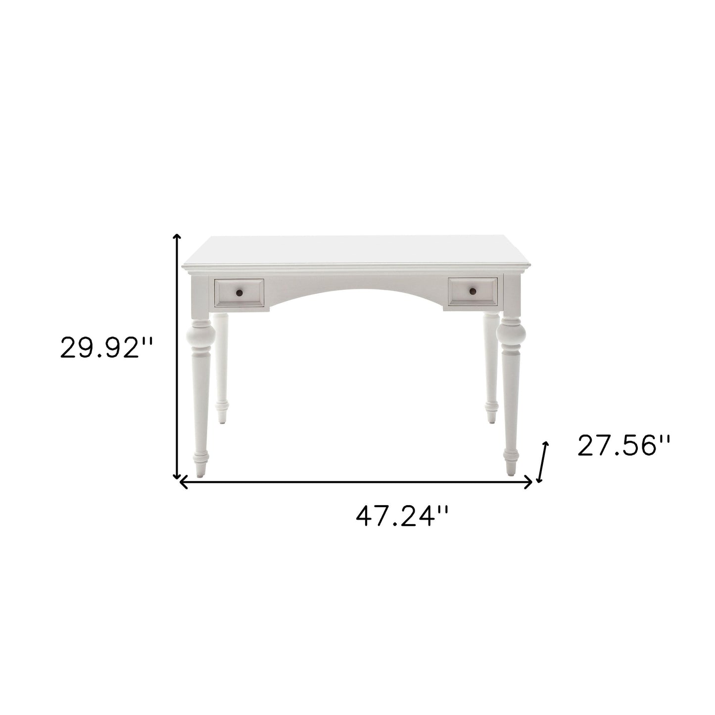 Antiqued White Provencial Writing or Computer Desk