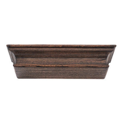 24" Rustic Brown and Black Floating Shelf