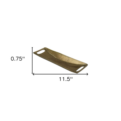 Petite Gold Metal Boat Shaped Tray