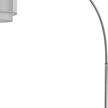 74" Brushed Nickel Arched/Arc Floor Lamp With Shade