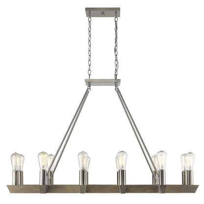 Finnick 12-Light Satin Nickel Chandelier