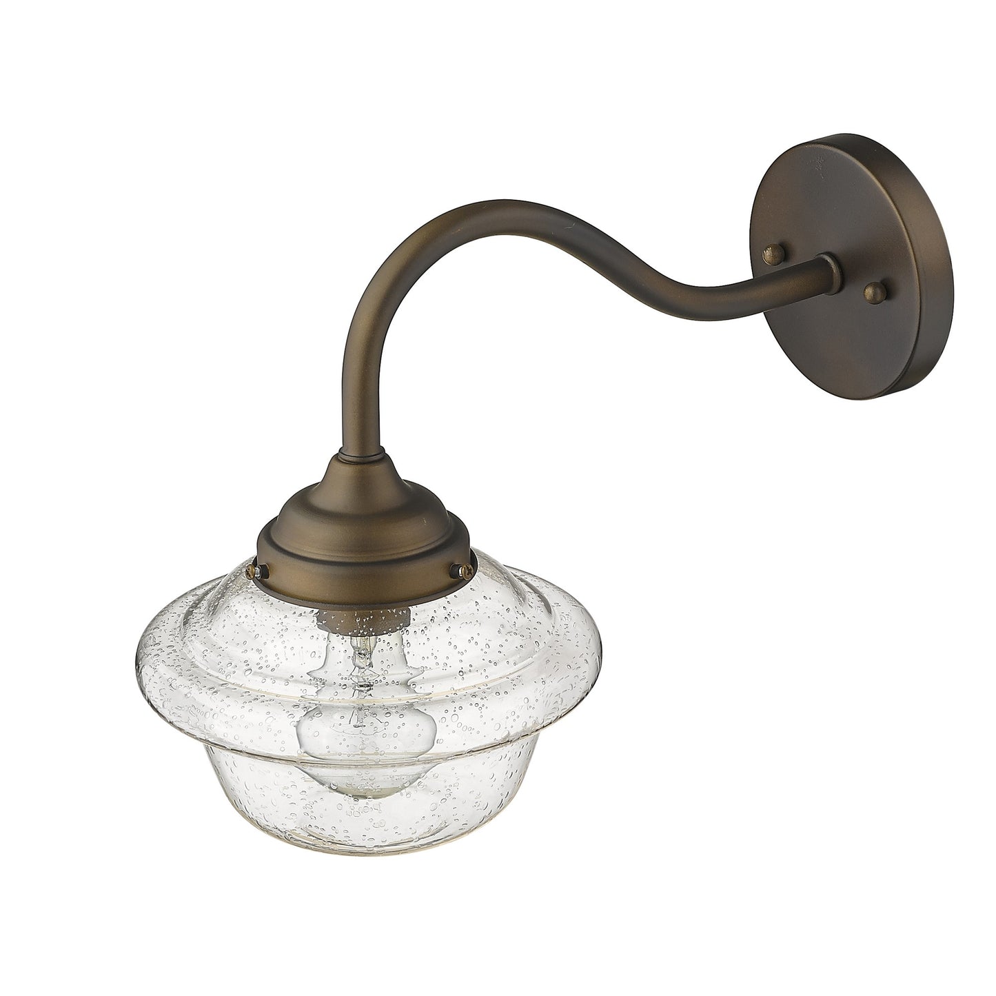 Burnished Bronze Vintage Schoolhouse Outdoor Wall Light