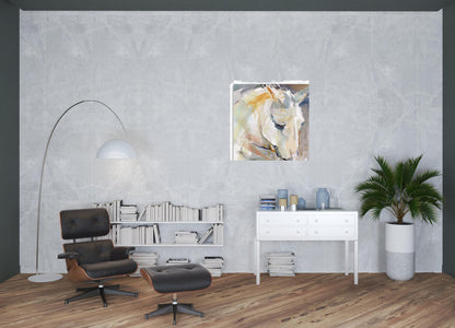 20" x 20" Abstract Watercolor Horse Canvas Wall Art