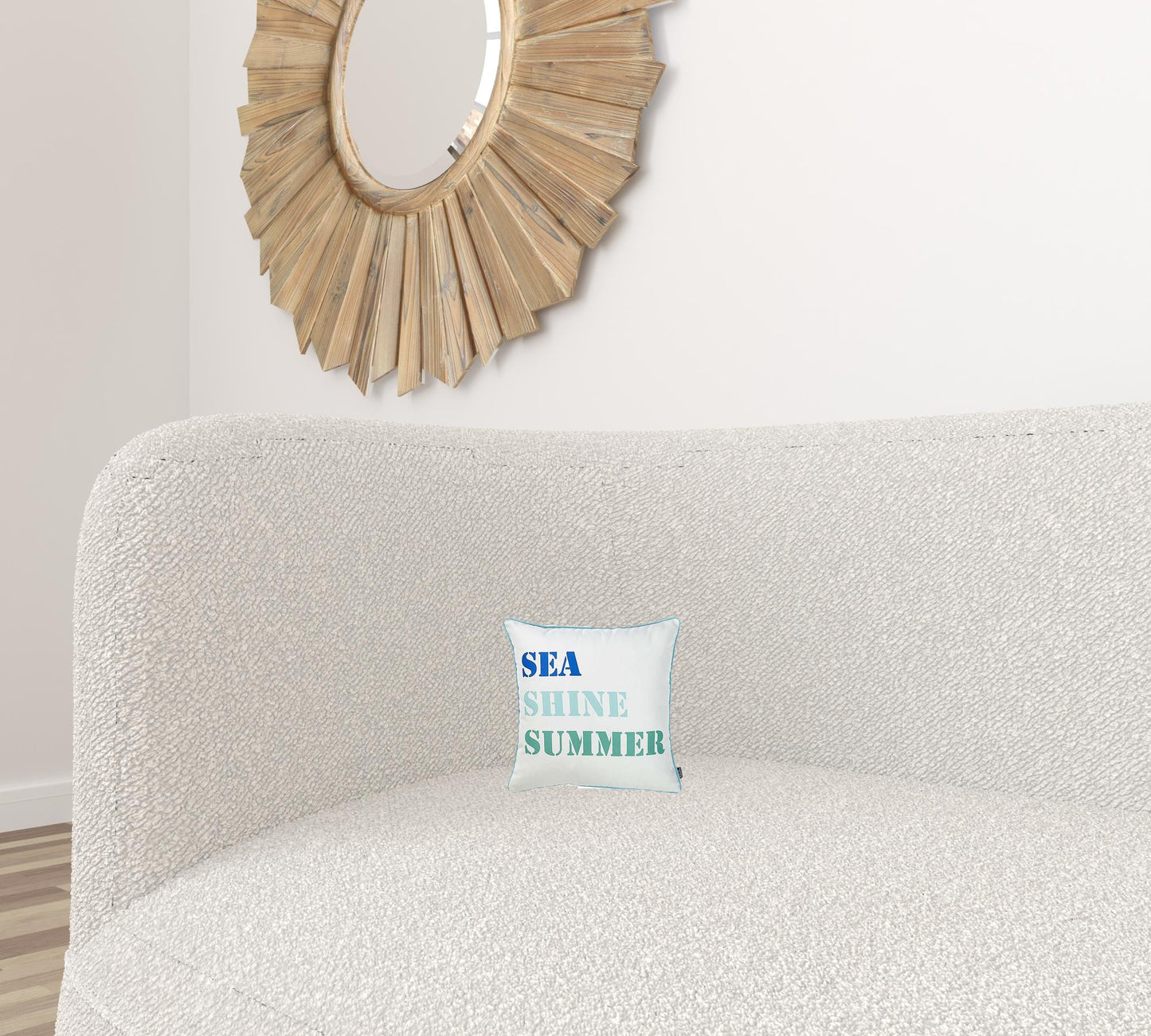 Blue and White Sea Shine Marine Throw Pillow
