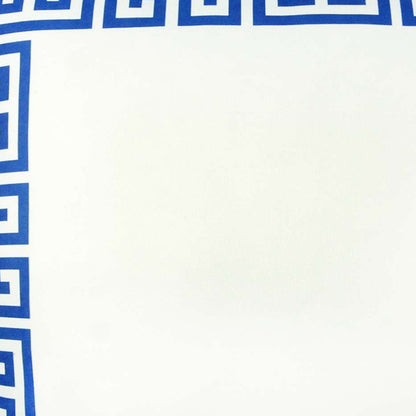Blue and White Greek Key Classic Throw Pillow