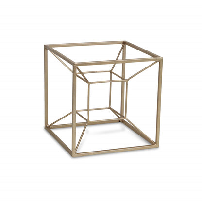 Jumbo Metal 3D Cube Decorative Sculpture