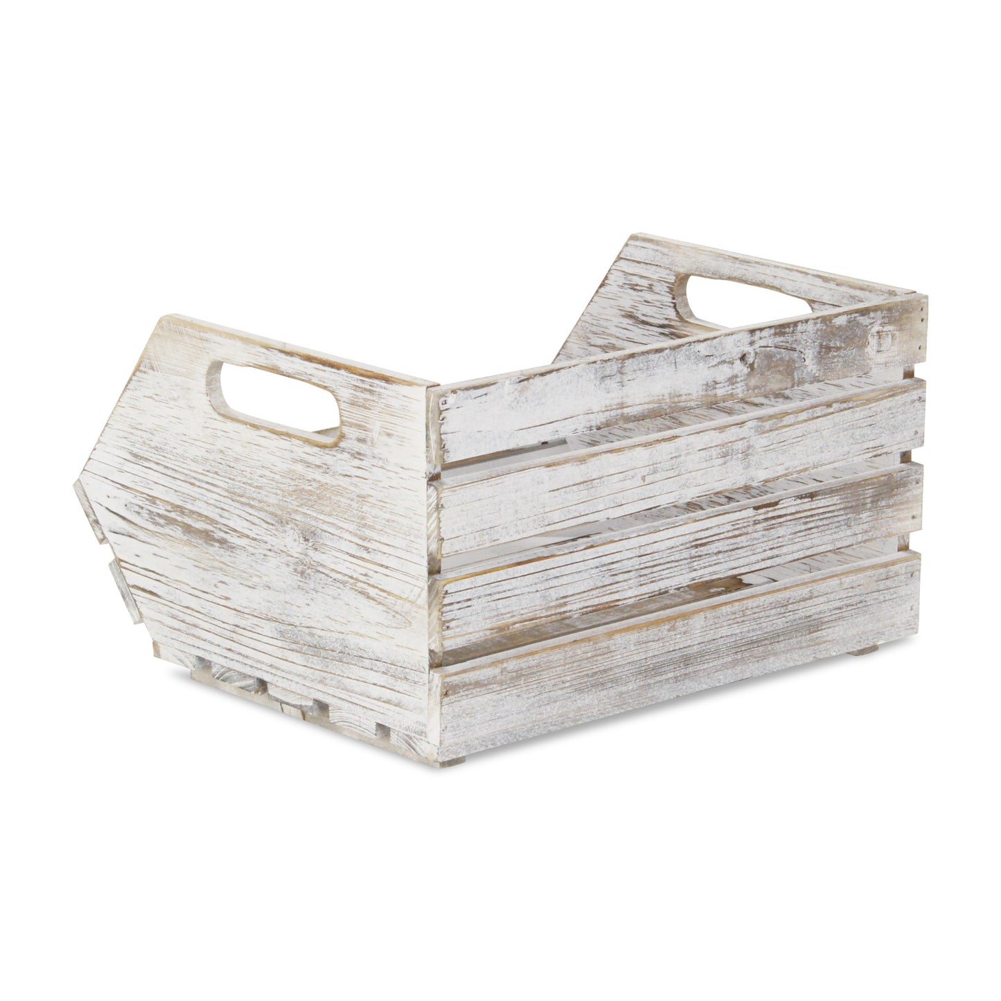 Distressed Gray Wooden Storage Box