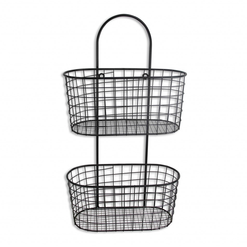 Black Metal Wire Hanging Storage