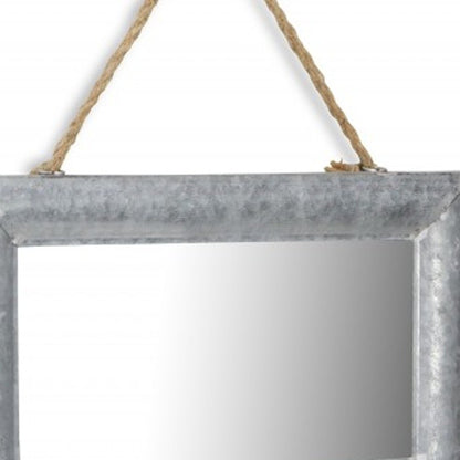 Galvanized Metal Hanging Mirror