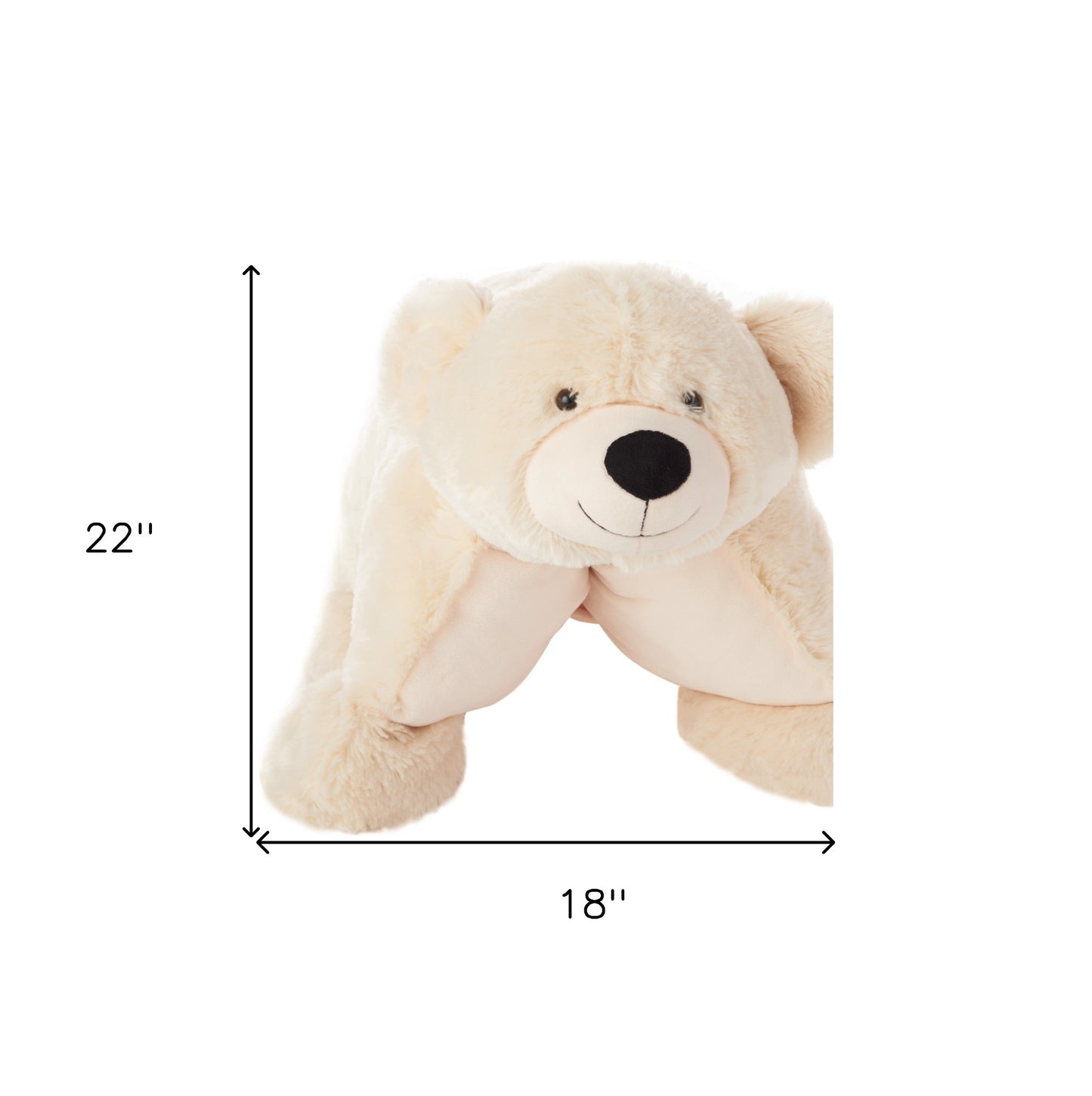 Foldable Plush Polar Bear Pillow