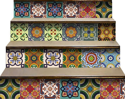 6" X 6" Auguri Flora Peel and Stick Removable  Tiles